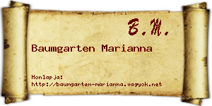 Baumgarten Marianna névjegykártya